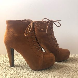 Speed Limit 98 Platform Suede Booties